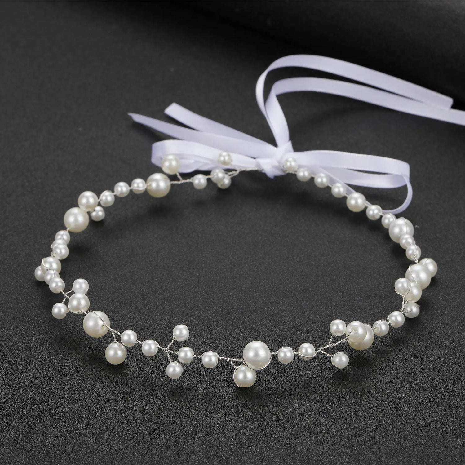 Elegant Crystal &amp; Pearl Bridal Headband for Women