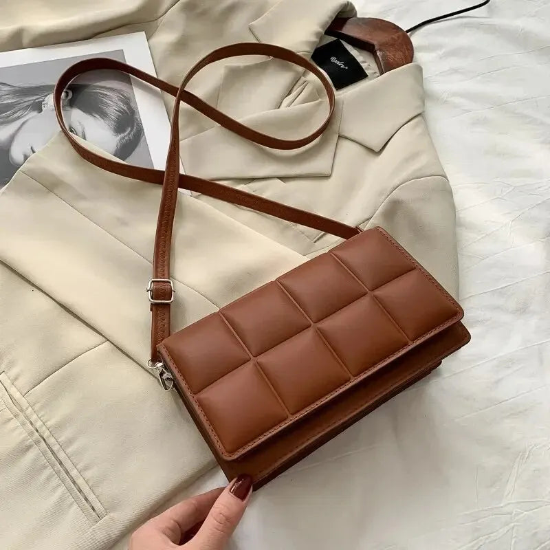 Women’s Plaid PU Leather Shoulder &amp; Crossbody Bag