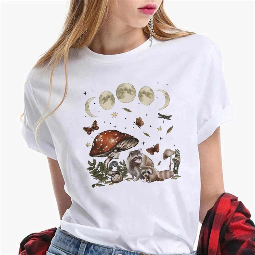 Goblincore t shirt women graphic designer t-shirts girl harajuku clothes