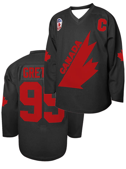 Team Canada Hockey Jersey | “Gretzky 99” Captain “C” Maple Leaf 3D HD Print Long-Sleeve Pullover