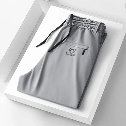 Men’s High-Stretch Straight Pants – Summer Luxury