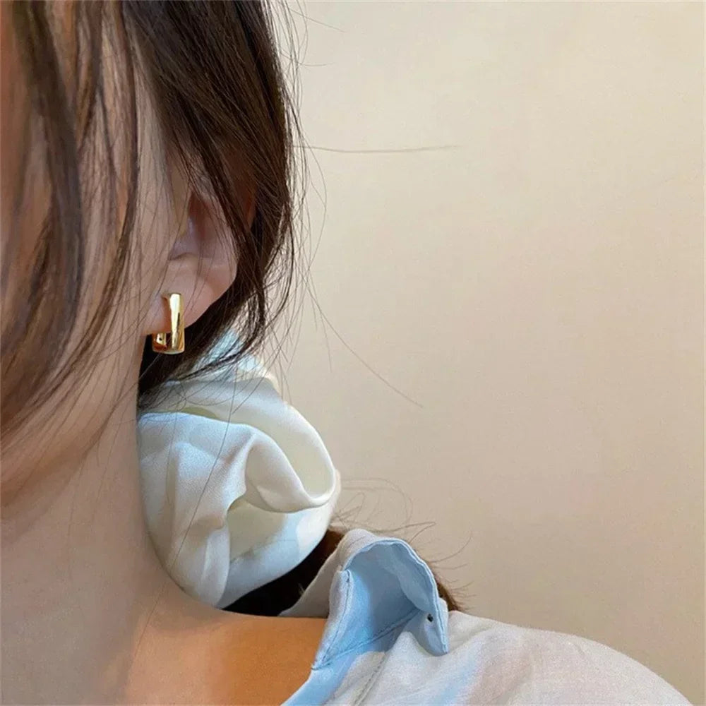 Gold Irregular U-Shaped Studs for Women