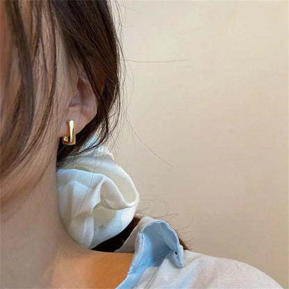 Gold Irregular U-Shaped Studs for Women