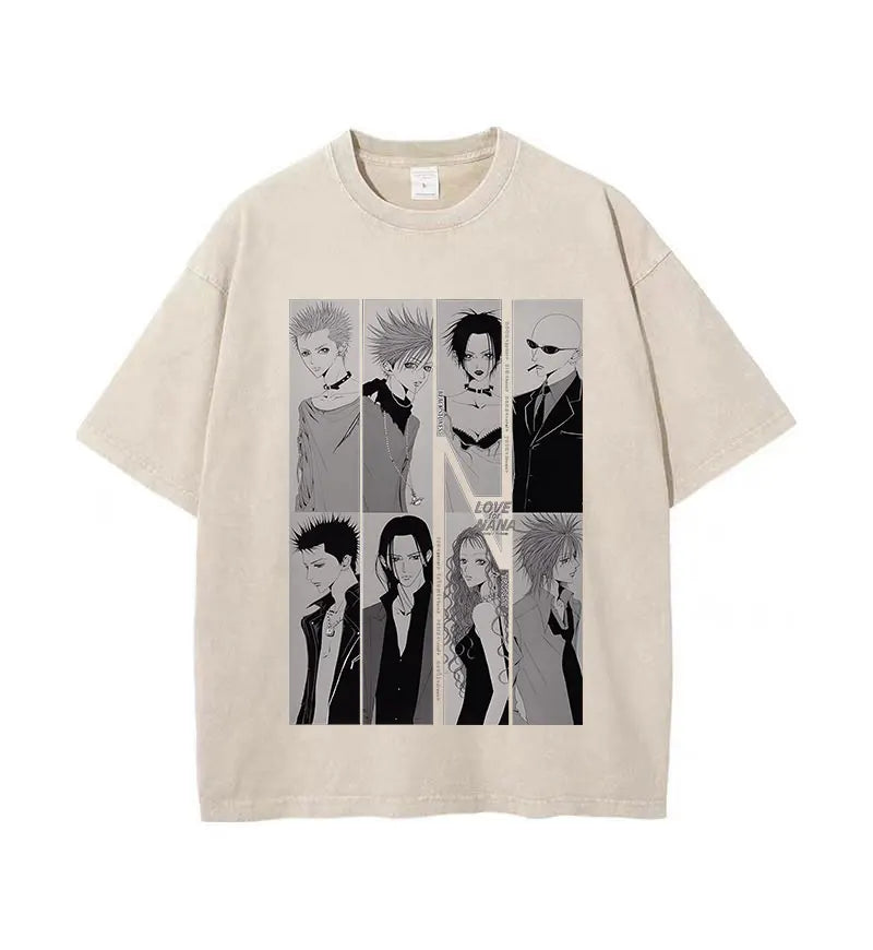 Japanese Anime Nana Osaki Vintage Washed Graphic T-Shirt