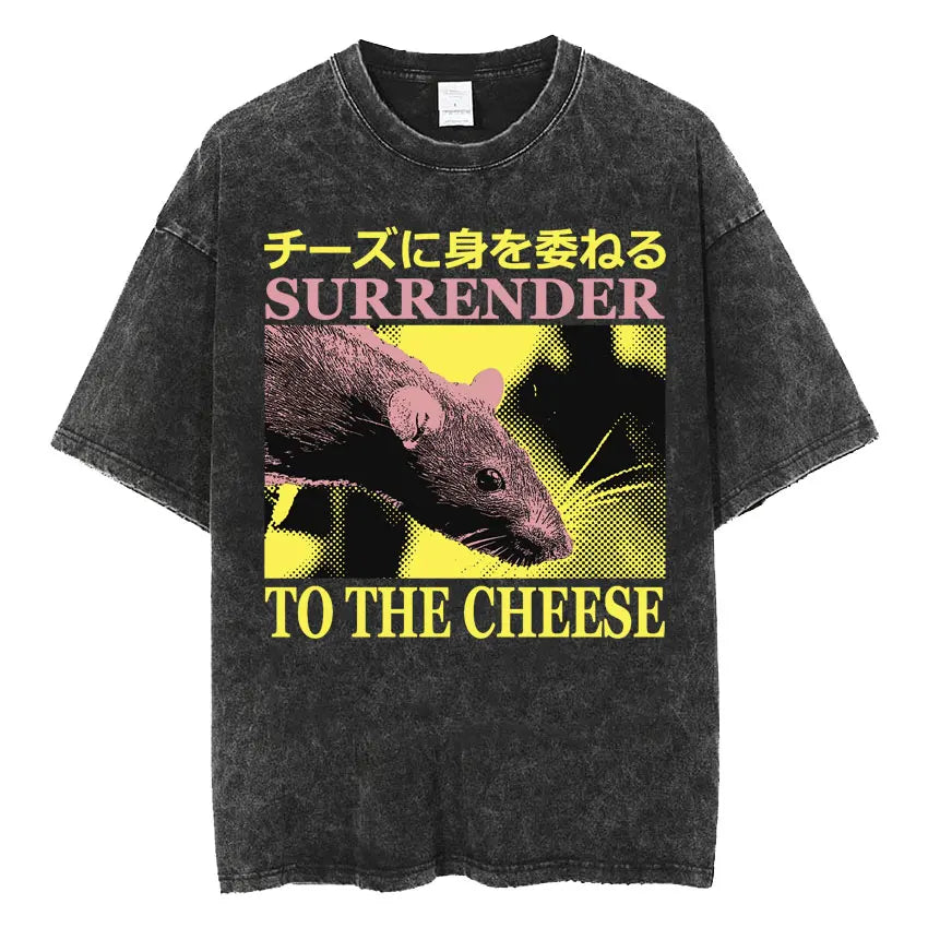 Retro Frog Print Oversized T-Shirt | Funny Japanese Style Tee
