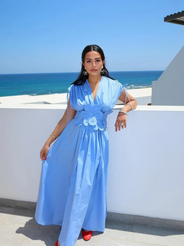 Blue Summer Sheath Dress