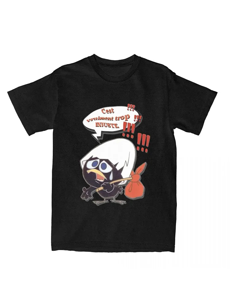 Calimero Cartoon Chicken T-Shirt | Men’s Cotton Casual Short Sleeve Streetwear Tee