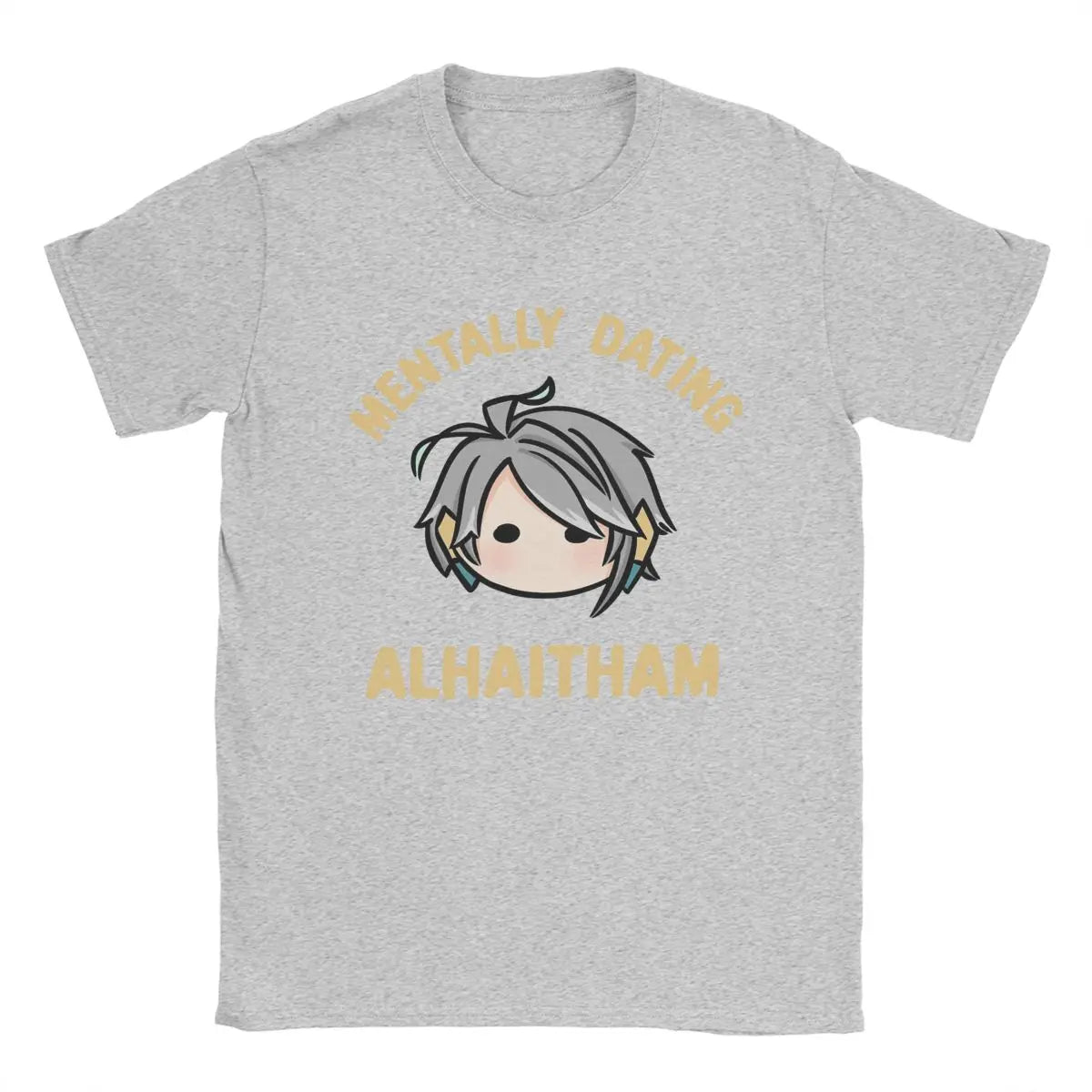 Men’s Genshin Impact T-Shirt | “Mentally Dating Alhaitham” Chibi Print