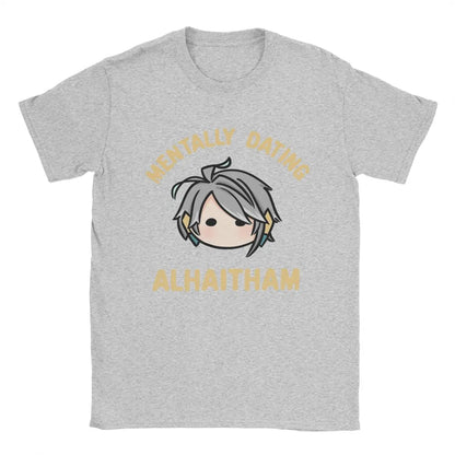Men’s Genshin Impact T-Shirt | “Mentally Dating Alhaitham” Chibi Print
