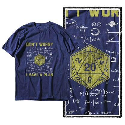 Dungeon Dragon “I Have a Plan” D20 Graphic T-Shirt | RPG Streetwear Tee