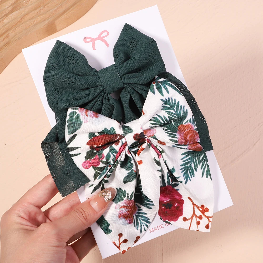2-Piece Bowknot Hair Clip Set for Women &amp; Girls