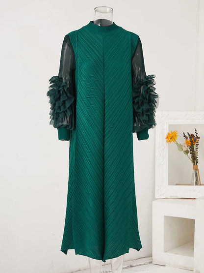 LANMREM Maxi Pleated Dress