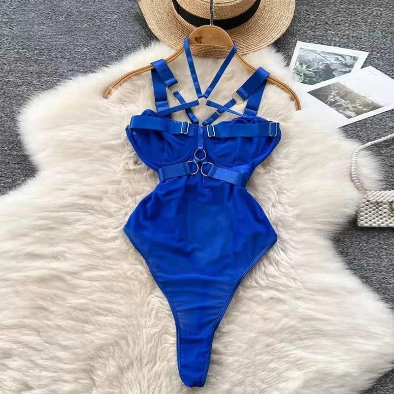 Bunny Girl Wrapped Chest Playsuit Sexy Slim Fit Lingerie