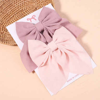2-Piece Bowknot Hair Clip Set for Women &amp; Girls