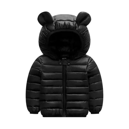 Kids Dinosaur Hooded Down Jacket