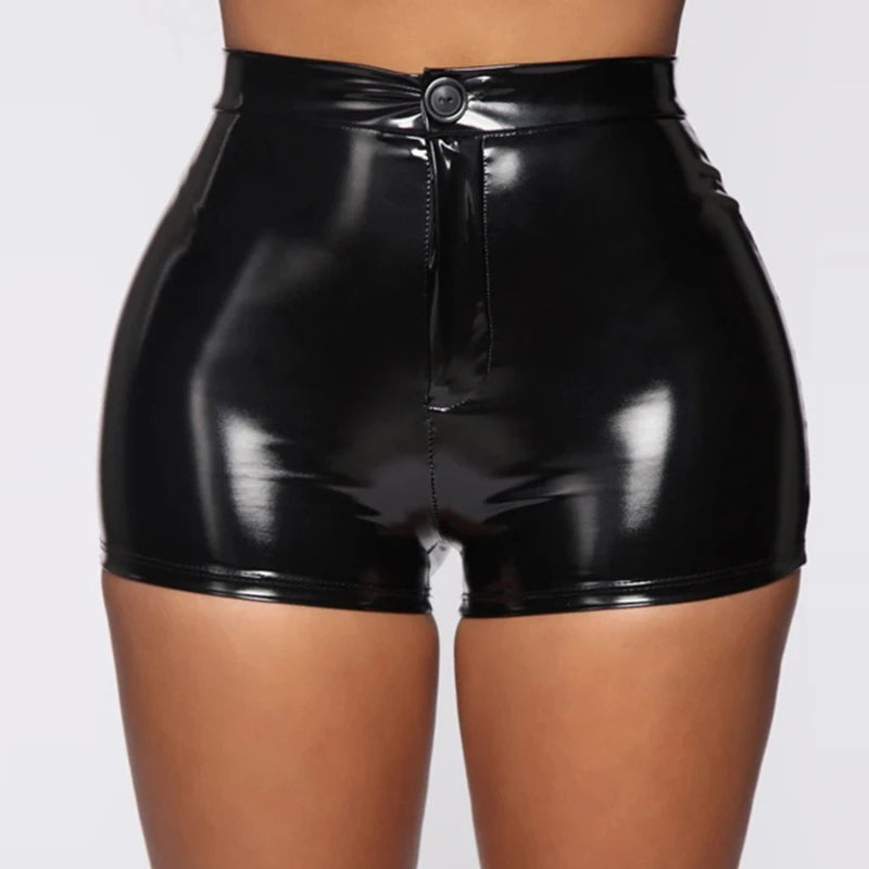 Women’s High-Waist PU Leather Shorts | Sexy Club Summer Wear