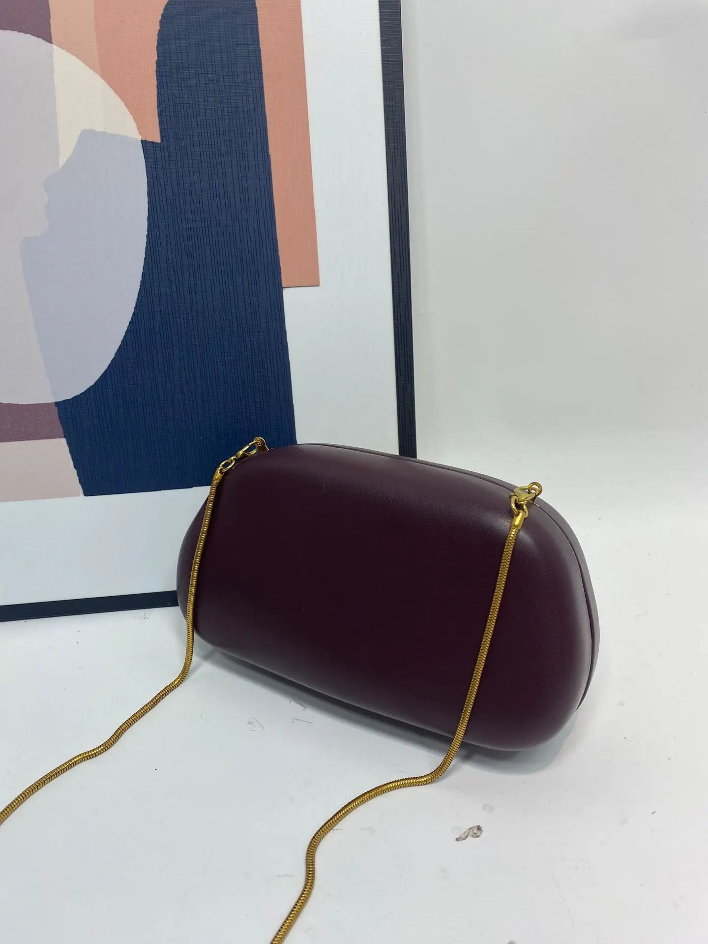 Women’s Gold Metal Clutch Evening Bag