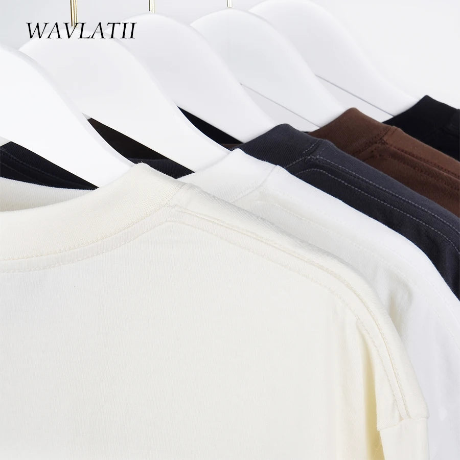 WAVLATII Oversized Summer T-Shirts