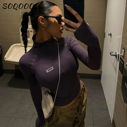 Y2K Zip T-Shirt for Women