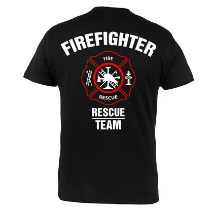 Firefighter Rescue Team T-Shirt | Men’s Casual Cotton Short Sleeve Tee