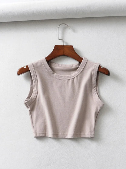 Summer Vintage White Crop Tops for Women