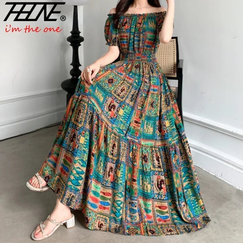 Indian Summer Beach Maxi Dress for Women