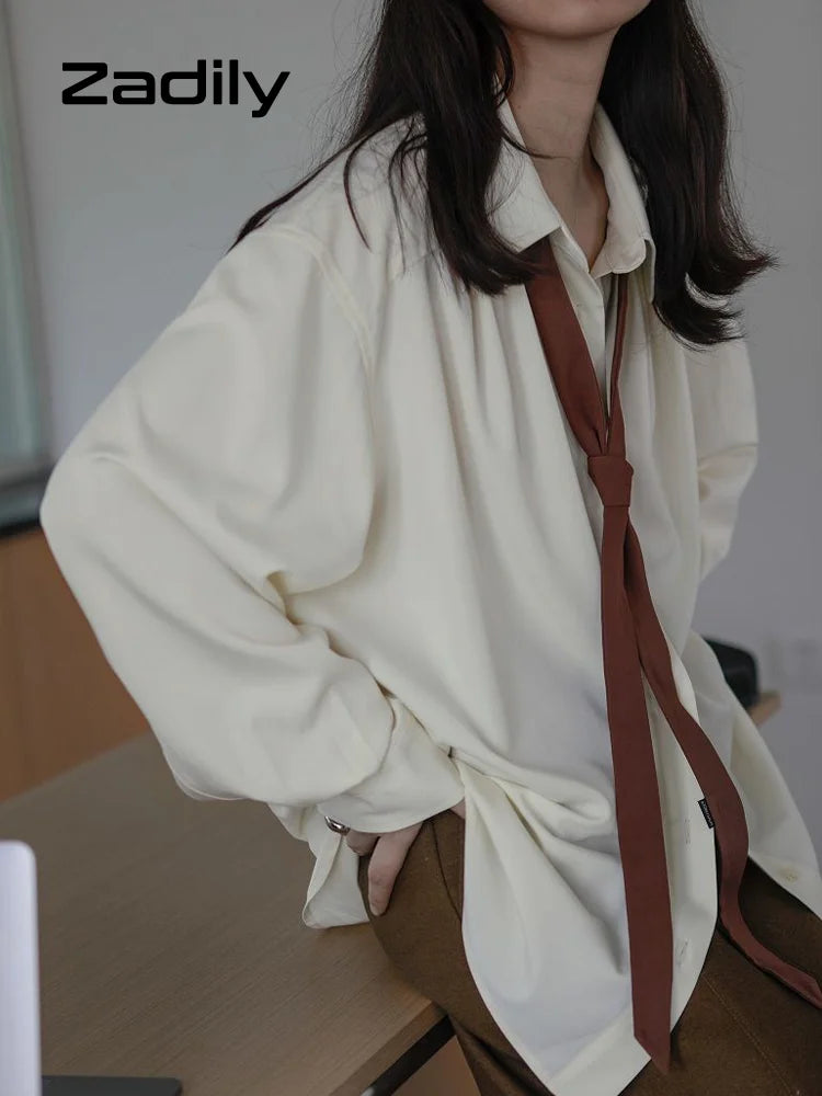 Autumn Minimalist Long Sleeve Button