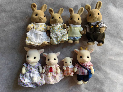Original Forest Animal Family Dollhouse Figures