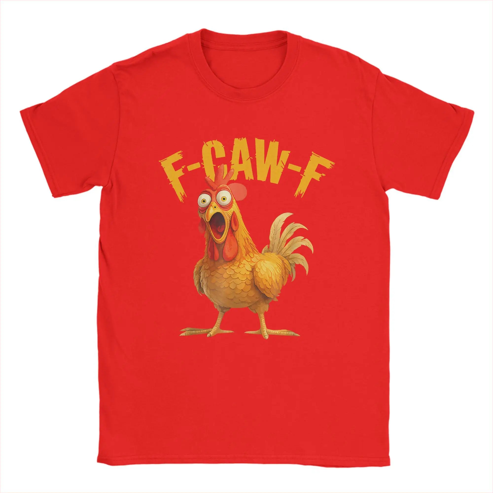 Funny F Caw F Chicken FCAWF T-Shirt | Men’s 100% Cotton Graphic Tee