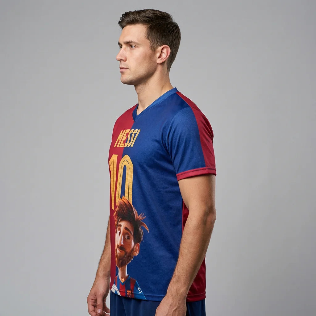 3D Printed Messi No.10 Football Training T-Shirt | Breathable Fan Jersey