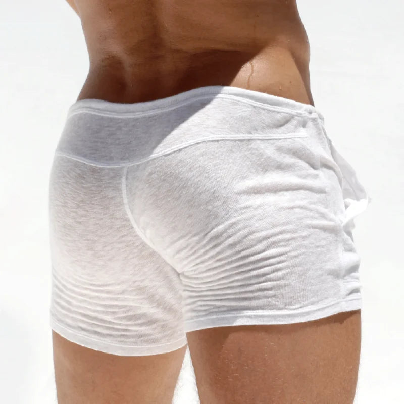 Men’s Light Bamboo-Style Knitted Lounge Shorts
