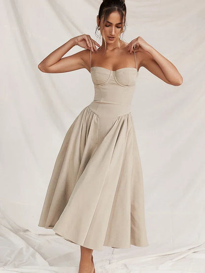Mingmingxi Summer Midi A-Line Dress