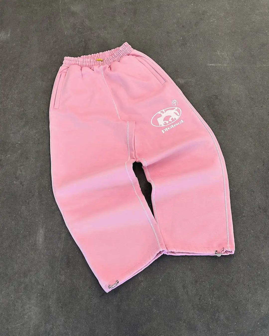 Man Y2k Pants Joggers Men Streetwear Embroidered Pink Long Sweatpants Cargo Clothing Casual Police Trousers American Harajuku