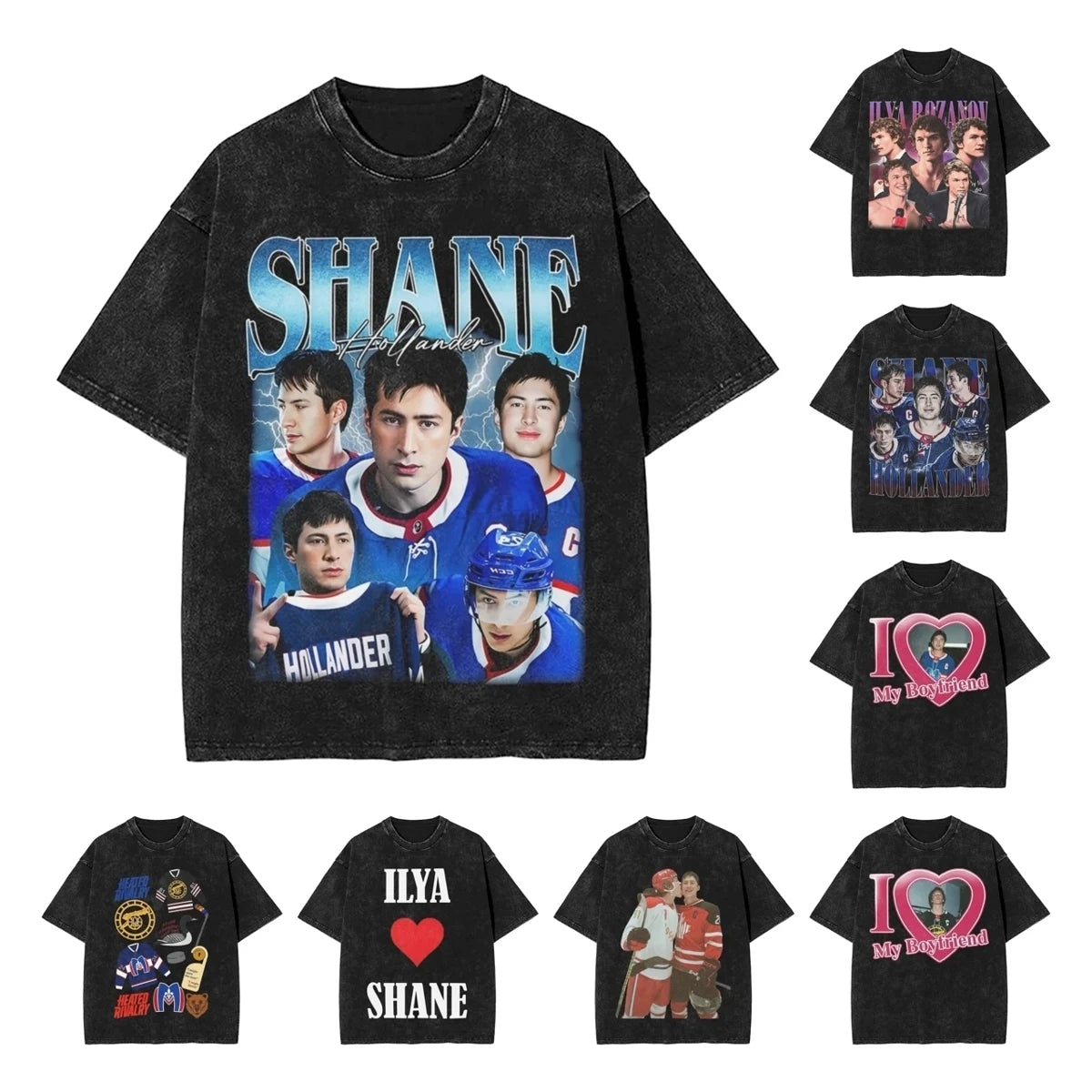 Heated Rivalry Shane Hollander T-Shirt | Washed Cotton Streetwear Graphic Tee