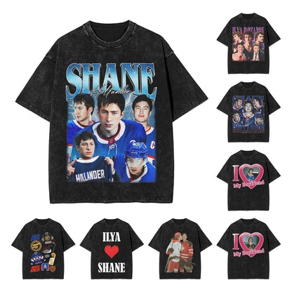 Heated Rivalry Shane Hollander T-Shirt | Washed Cotton Streetwear Graphic Tee