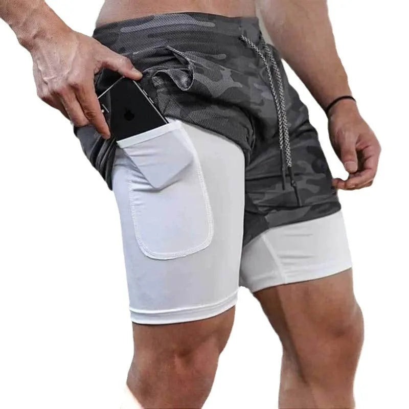 Men’s 2-in-1 Double Layer Sports Shorts