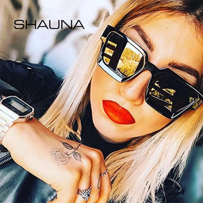 SHAUNA Popular Square Sunglasses for Men and Women