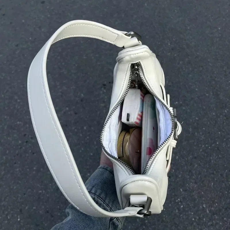 Vintage Korean Cute White Star Shoulder Tote Bag