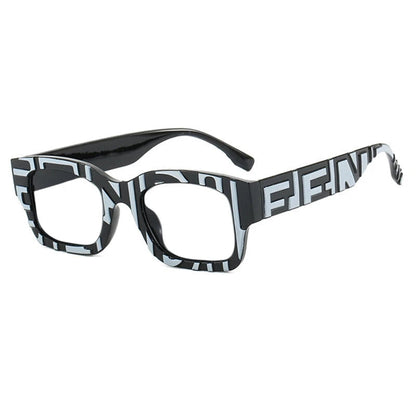 Trendy Square Resin Reading Glasses – Women’s Fashion Stripe Spectacles