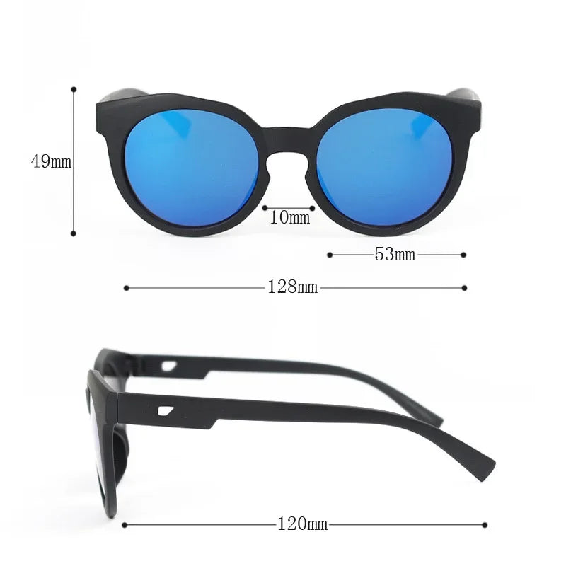 Kids Round Frame Sunglasses – Candy Color UV400 Outdoor Eyewear