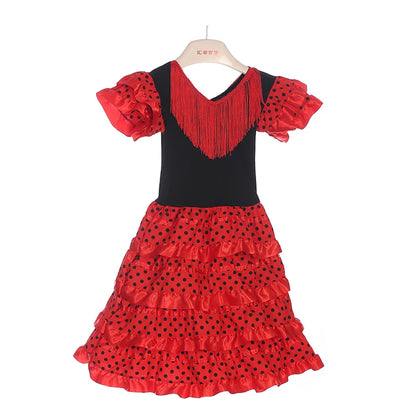 Spanish Flamenco Dancer Costume for Girls