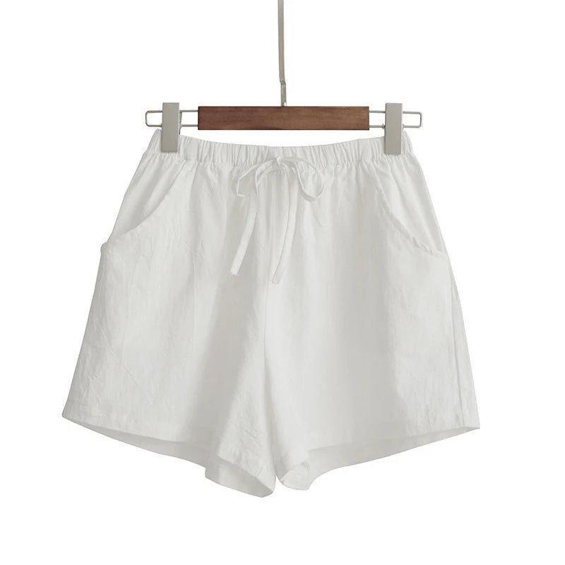 Women’s Summer Cotton Linen High-Waist Shorts | Casual Sports &amp; Fashion Shorts