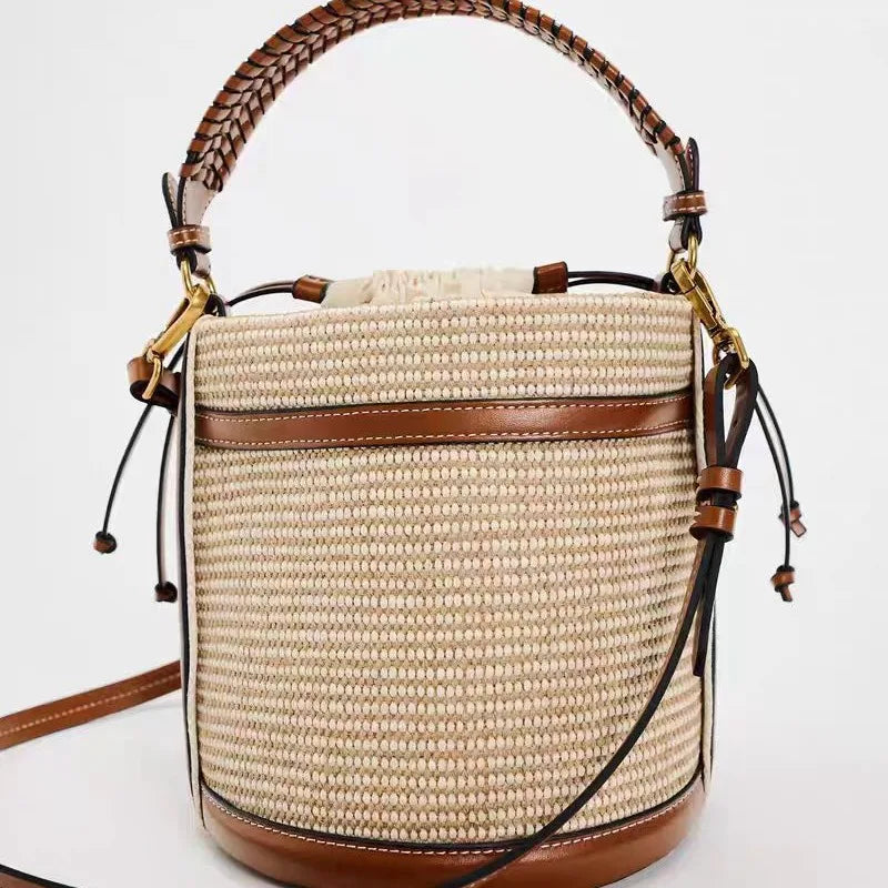 Summer Weave Panelled Shoulder &amp; Crossbody Tote for Women
