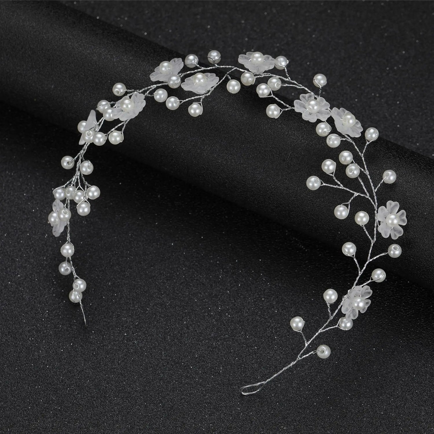 Elegant Crystal &amp; Pearl Bridal Headband for Women