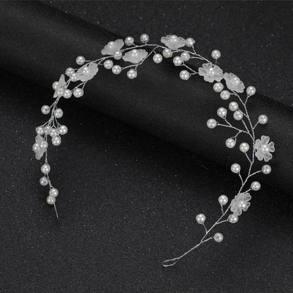 Elegant Crystal &amp; Pearl Bridal Headband for Women