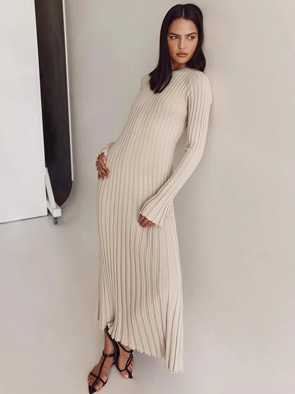 Tossy Lace-Up Knit Maxi Dress for Women