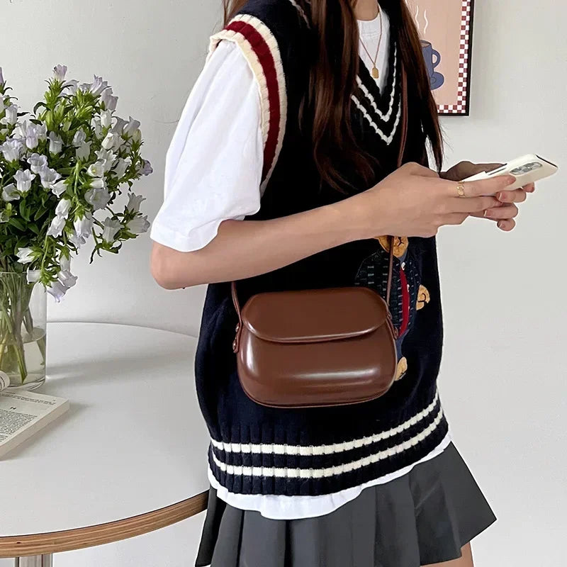 Women’s Mini PU Leather Flap Crossbody Bag