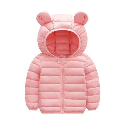 Kids Dinosaur Hooded Down Jacket
