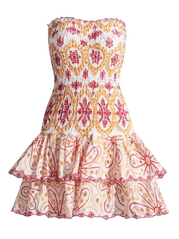 TWOTWINSTYLE Hit Color Print Dress