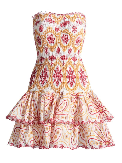 TWOTWINSTYLE Hit Color Print Dress